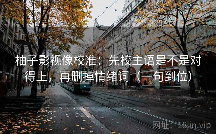 柚子影视像校准：先校主语是不是对得上，再删掉情绪词（一句到位）